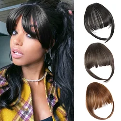 LUPU Synthetic Hair Bangs Clip In Hair Extensions Wispy Bangs Fringe With Temples Hairpieces For Women Girls