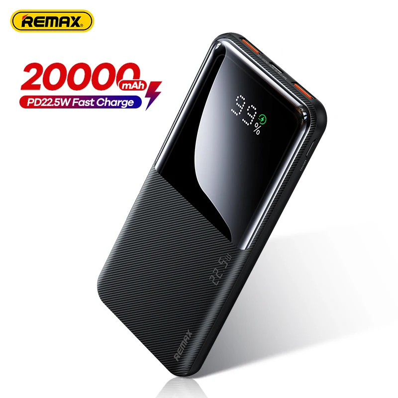 

Remax 20000/10000mAh Power Bank 22.5W Portable Large Capacity Fast Charging PowerBank For iphone 15 14 13 Xiaomi Battery Bank