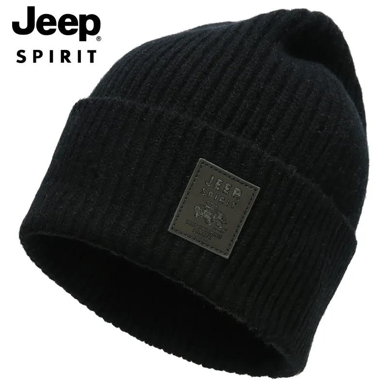

Jeep Unisex Wool Knit Beanie Autumn/Winter Thick Warm Outdoor Pullover Knitted Hat for Men & Women