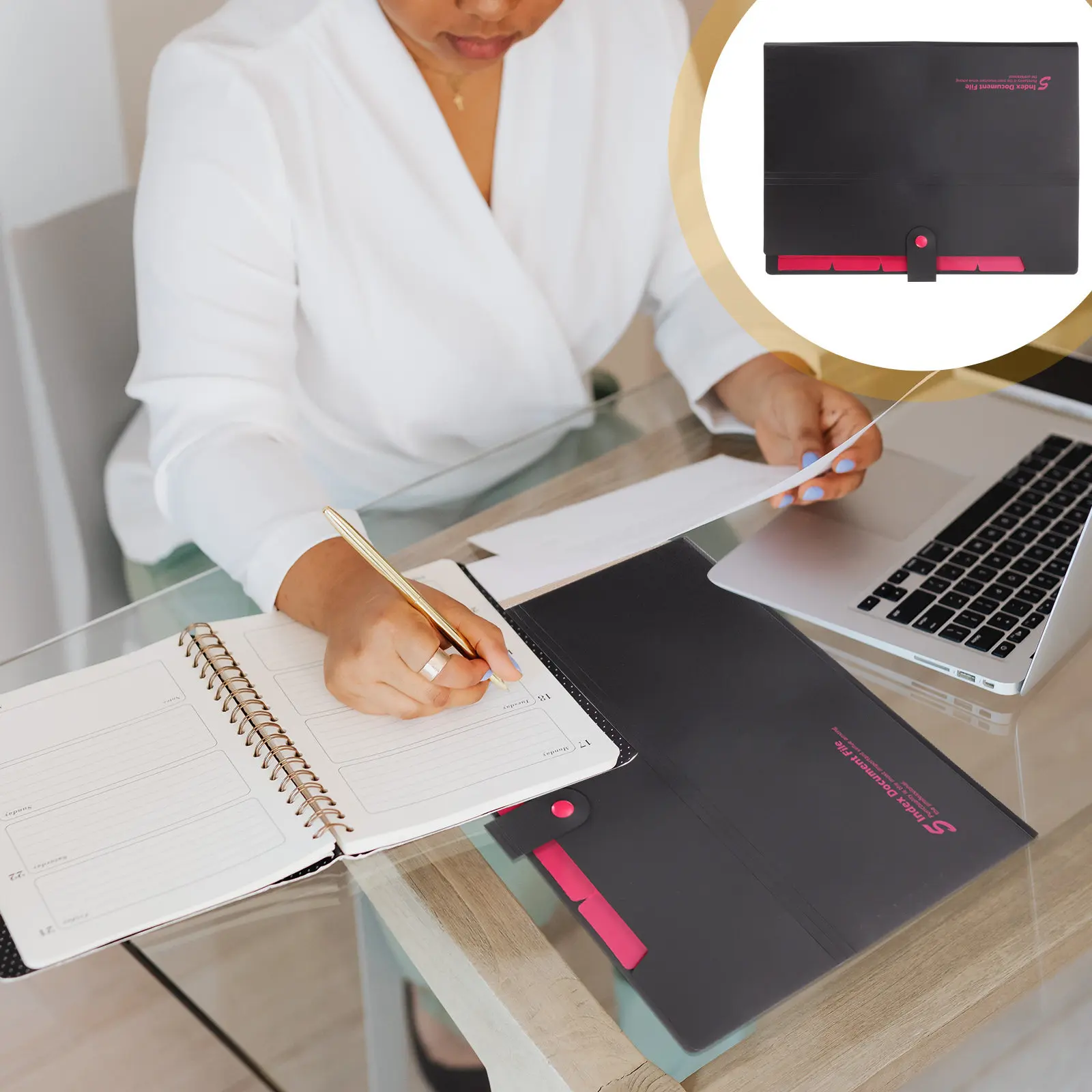 

Набор из 2-х прочных пластиковых папок-гармошек для документов, чеков, карт и купонов, органайзер для офиса