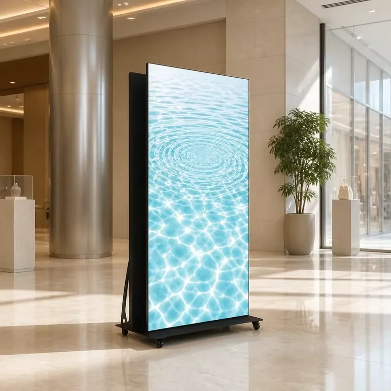 Indoor P1.538 High Definition 500CD Brightness 960*1920mm Vertical Advertising All-in-One LED Poster Screen