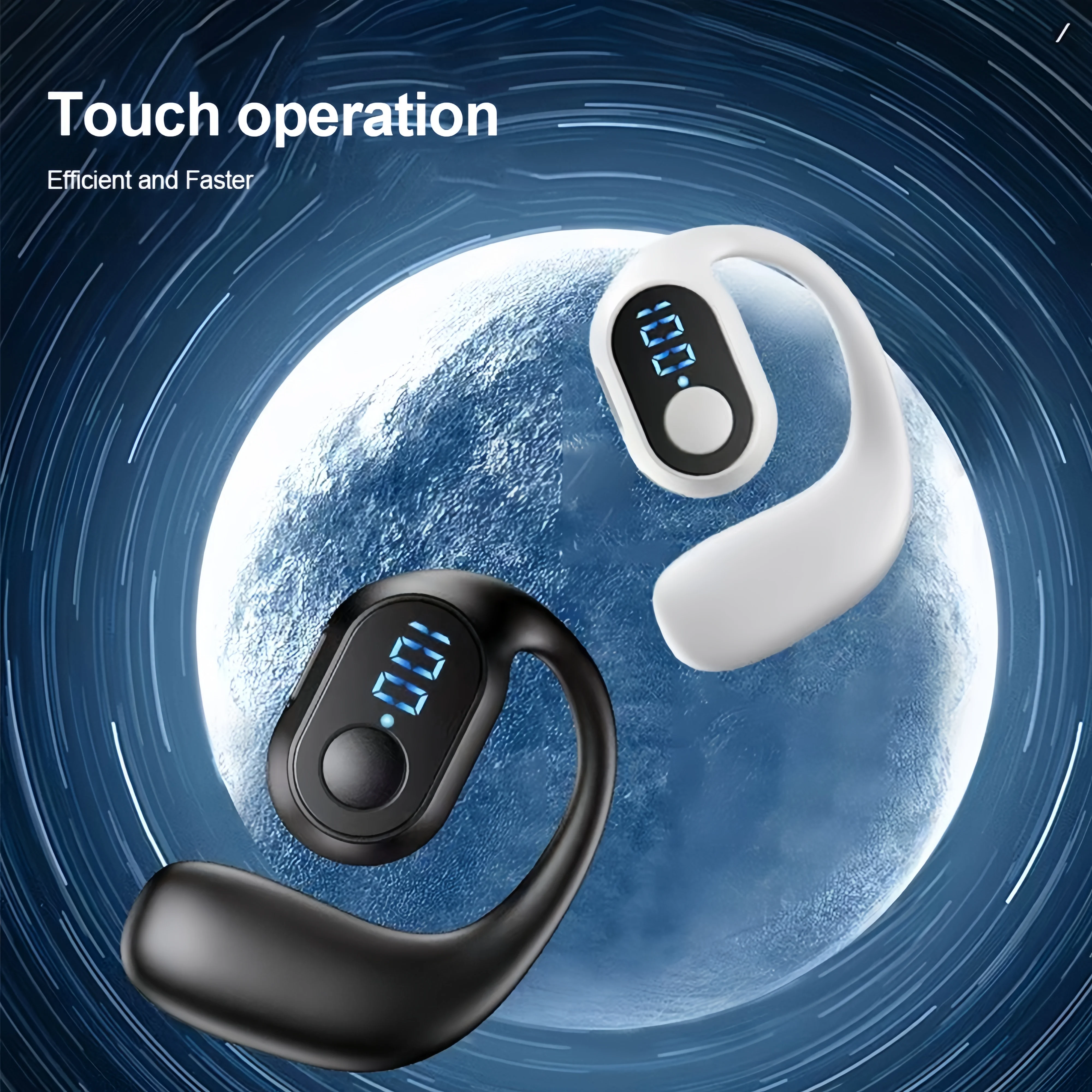 Ear Hook Bluetooth 5.3 Headphone Wireless Earphone HiFi Stereo Noise Reduction Earbud Gaming Headset for Huawei Xiaomi iPhone