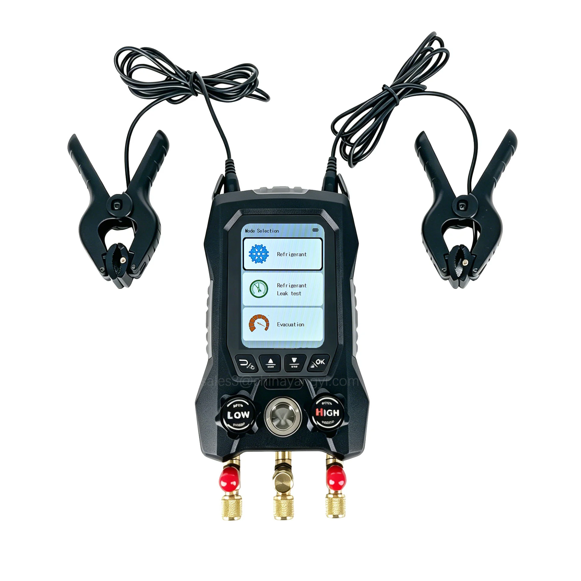 Waterproof Reinforced Hook Digital Refrigeration Manometers OEM Refrigerant Manifold Pressure Gauge in stock