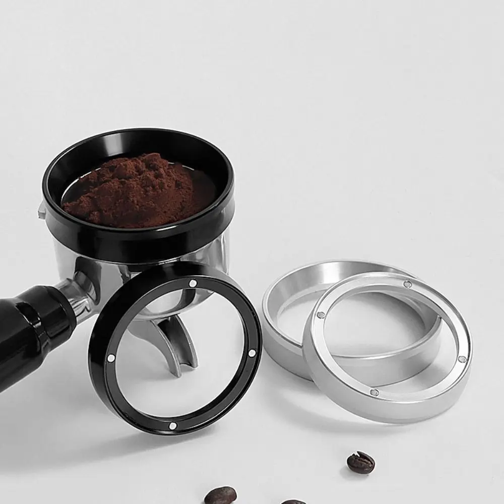 

51/53/58mm Coffee Dosing Ring Magnetic Aluminum Alloy Portafilter Coffee Catcher Ring External Fastening Design
