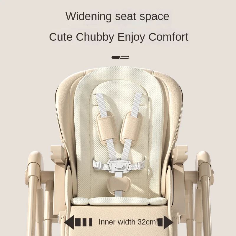 Baby High Chair Convenient Multi-Functional Height-Adjustable Baby Dining Chair Foldable Child Rocking Chair with Tray