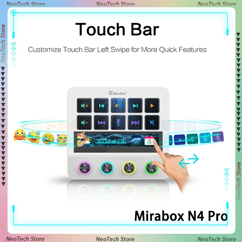 Mirabox MBox N4 Pro Stream Deck Streamdeck Deck Dock Mini Keyboard