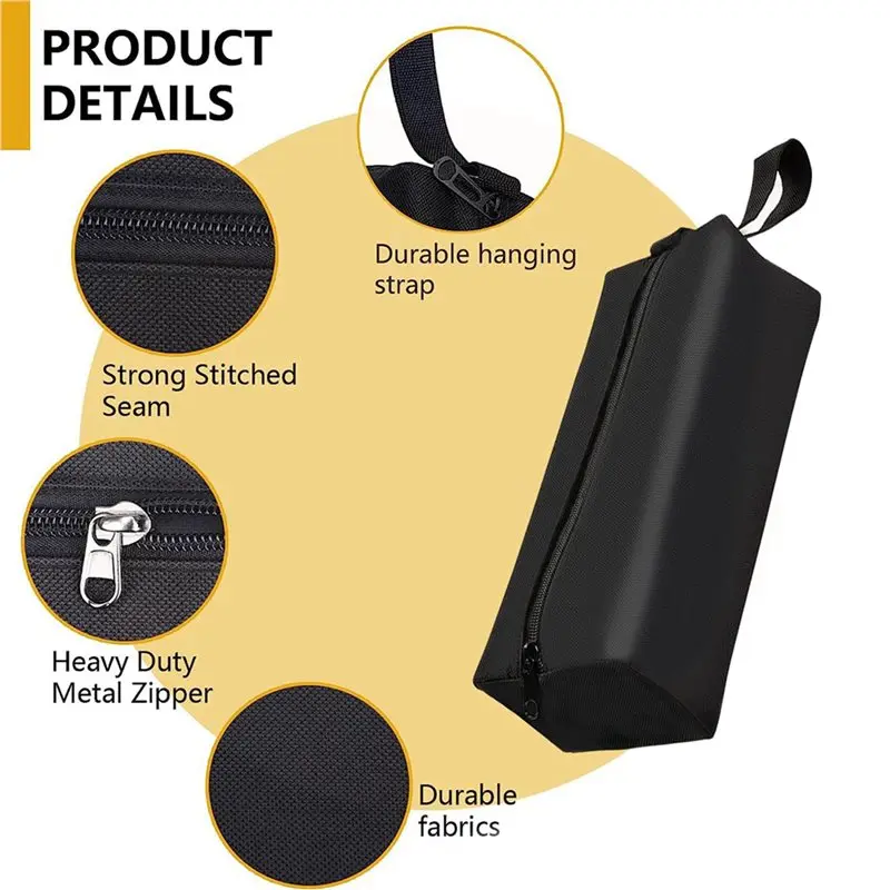 Professional 10Pack Small Tool Bag Multi-Purpose Tool Pouch Bags Flat Bottom Zipper Bag Waterproof Oxford Canvas Tool Bag