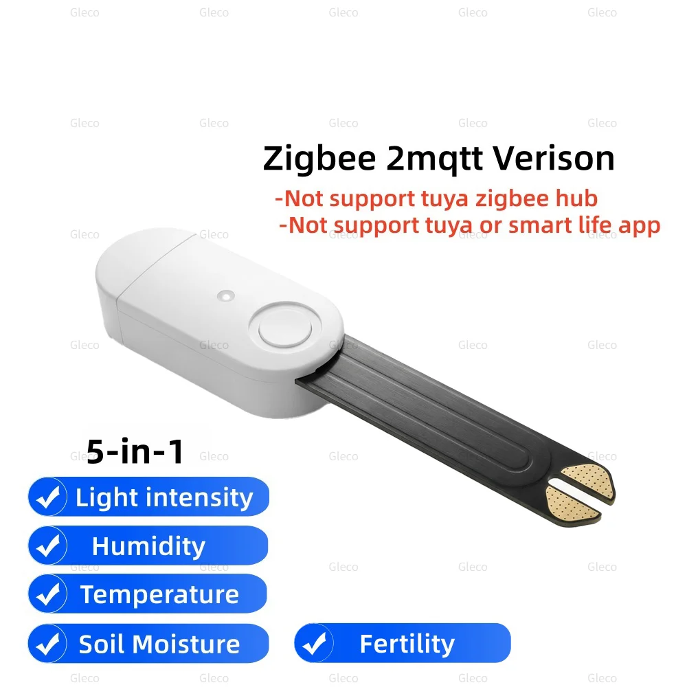 3-in-1/4-in-1 Zigbee Soil Moisture Sensor Humidity Meter Temperature Tester Light Detector Work With Tuya Smart Life 2MQTT HA image 3