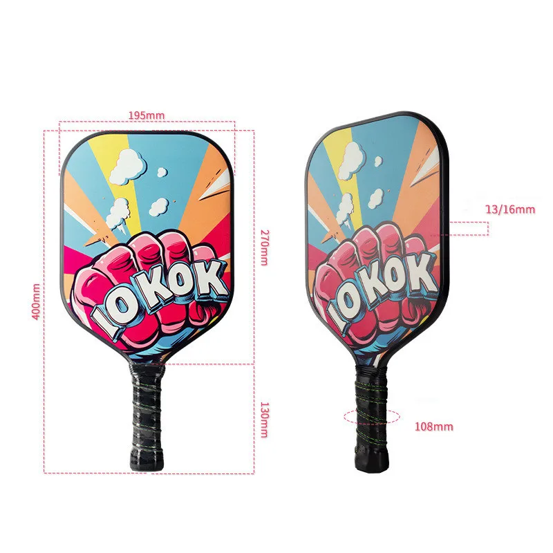 Pickleball paleta PP núcleo de panal superficie texturizada de grafito de fibra de vidrio para raqueta Spin Usapa, compatible con Pro Pickleball