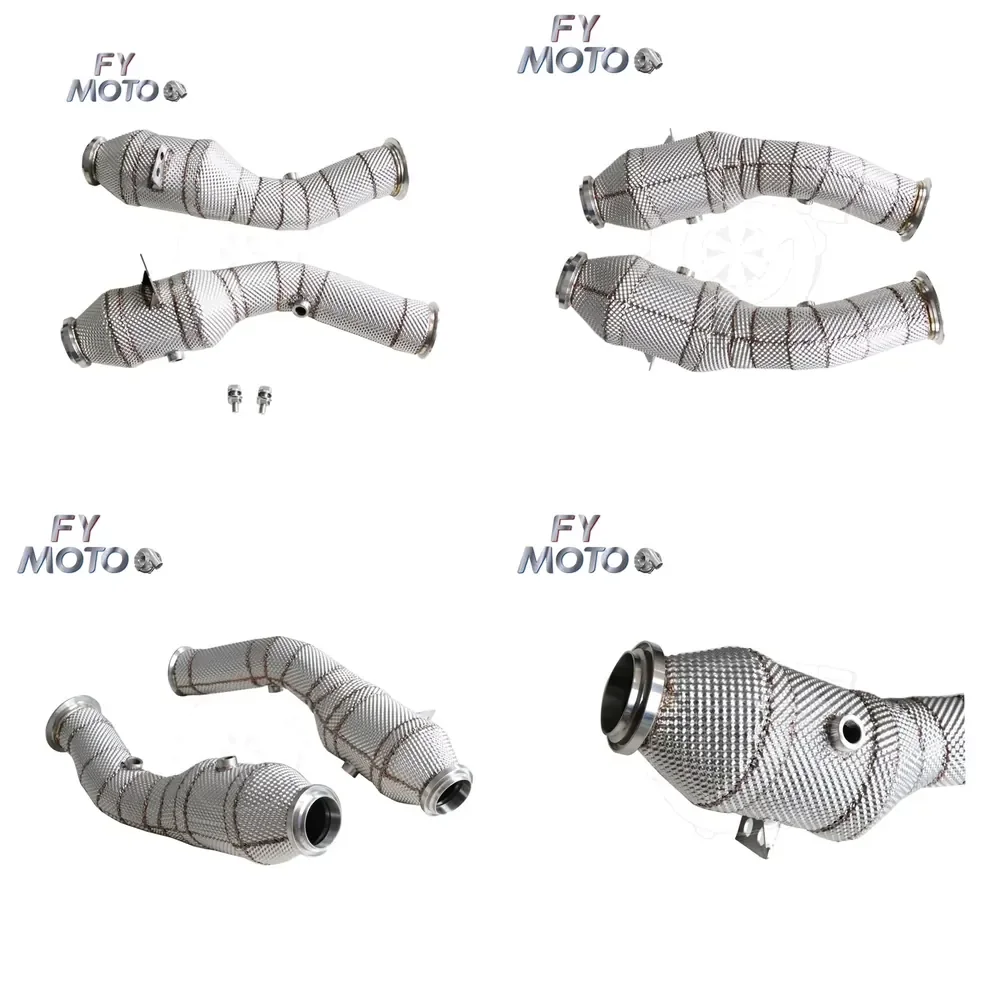 【Durable Practical Daria】 Exhaust Downpipe for C43 E43 and C400 C450 M276 Engine with Heat Shield LHD