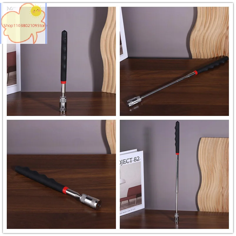 1/2/3PCS Telescopic Magnetic Pen Screw Nut Bolt Pick Up Tool Portable Long Reach LED Light Adjustable Pickup Rod