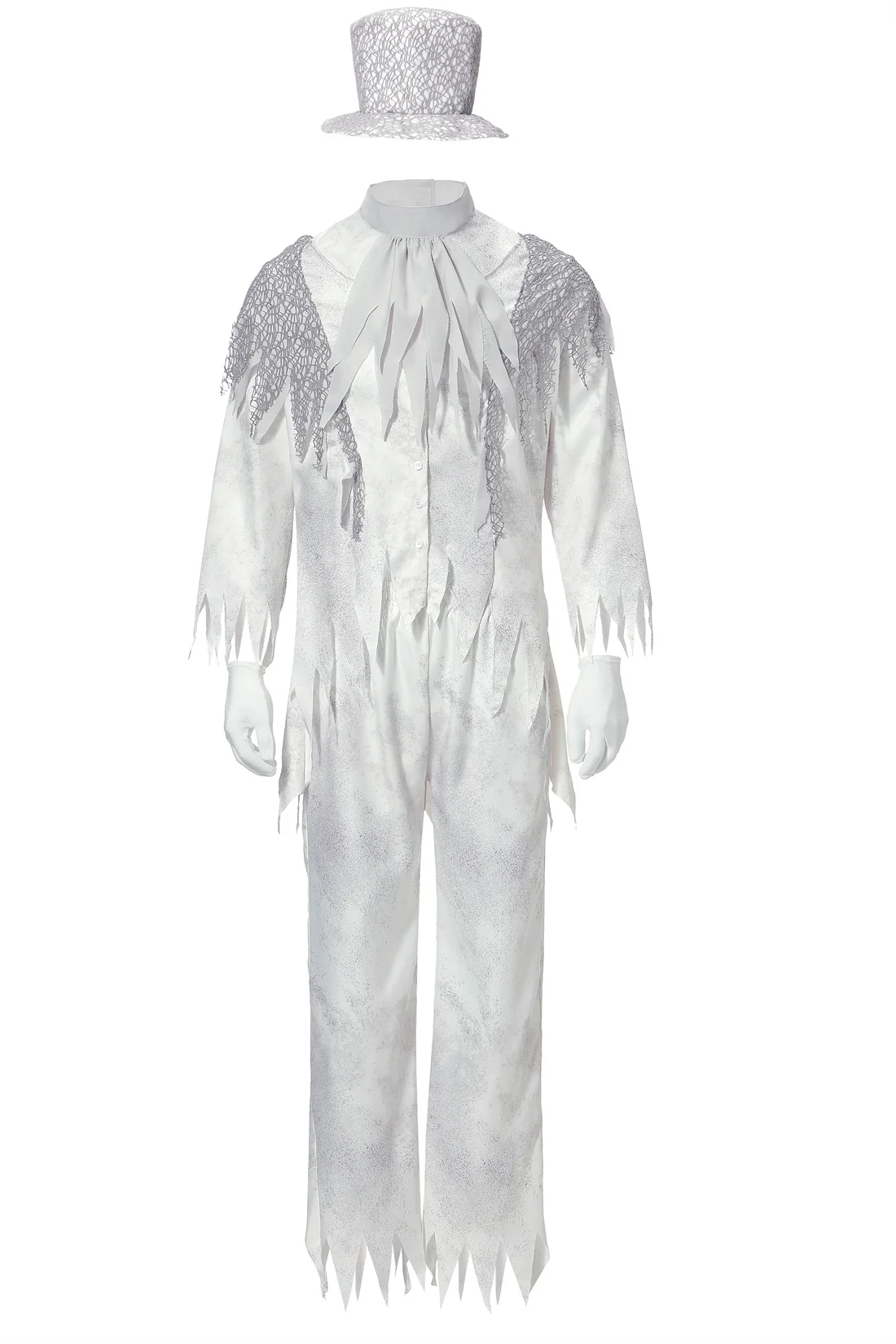 Costume de Cosplay Effrayant de Zombie de la Mariée Fantôme Gothique d'Halloween, Robe de Barrage de Vampire d'Horreur Vintage pour Couples, Journée Mexicaine de la Fréquence