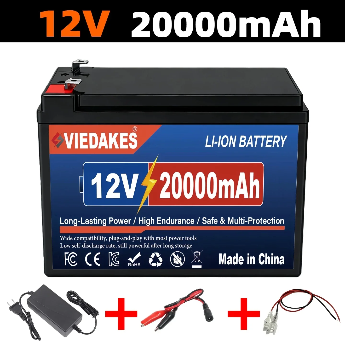 12v batterijpakket 20ah 3s7p LiFePO4 18650 100000mAh Oplaadbaar met BMS & oplader DIY Solar Lithiumbatterij LiFePO4 Grade A