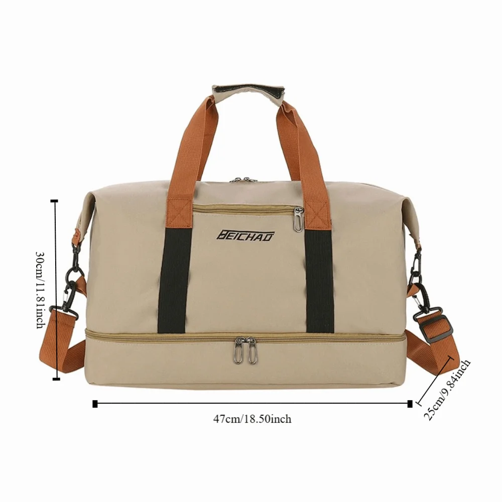 Portable Large Capacity Travel Duffle Bag Waterproof Business Trip Travel Luggage Bag Sports Handheld Messenger Bag Male