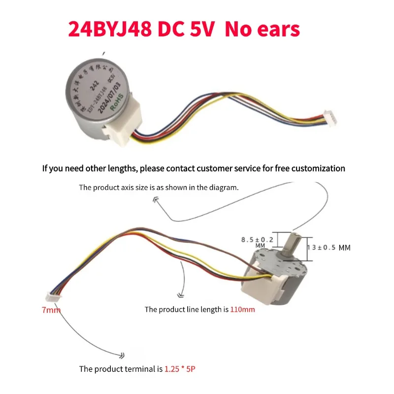 10 Pièces Moteur Pas à Pas 24BYJ48 Haute Torsion 5V - Moteurs Électriques Pour Projets DIY, Climatiseurs Et Appareils Intelligents