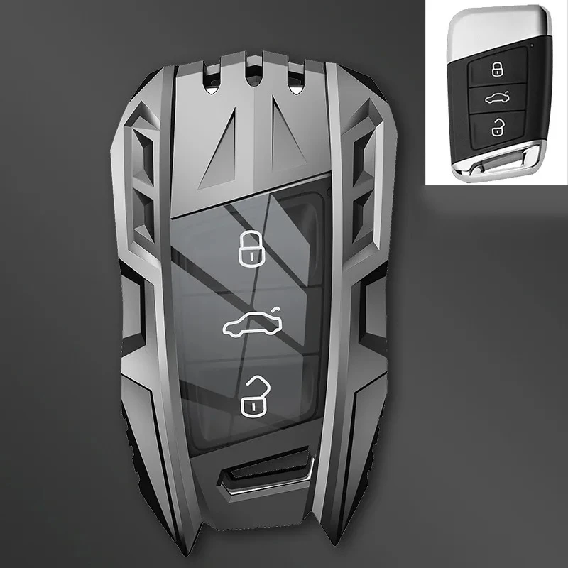 ICAR dla VW Volkseagen Passat B8 Magotan dla Skoda Superb A7 Kodiaq Seat Shell Fob 3-przyciskowe etui na kluczyk samochodowy Mecha Style Smart