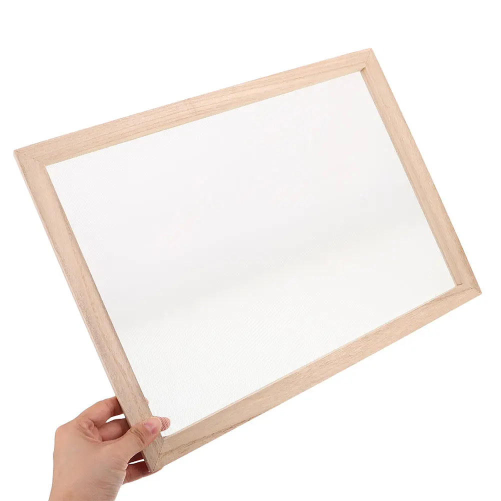 

2Pcs Traditional Chinese Paper Making Kit Wooden Frame Mesh Screen DIY Craft Set for Children Adults Hands on Learning Cultural