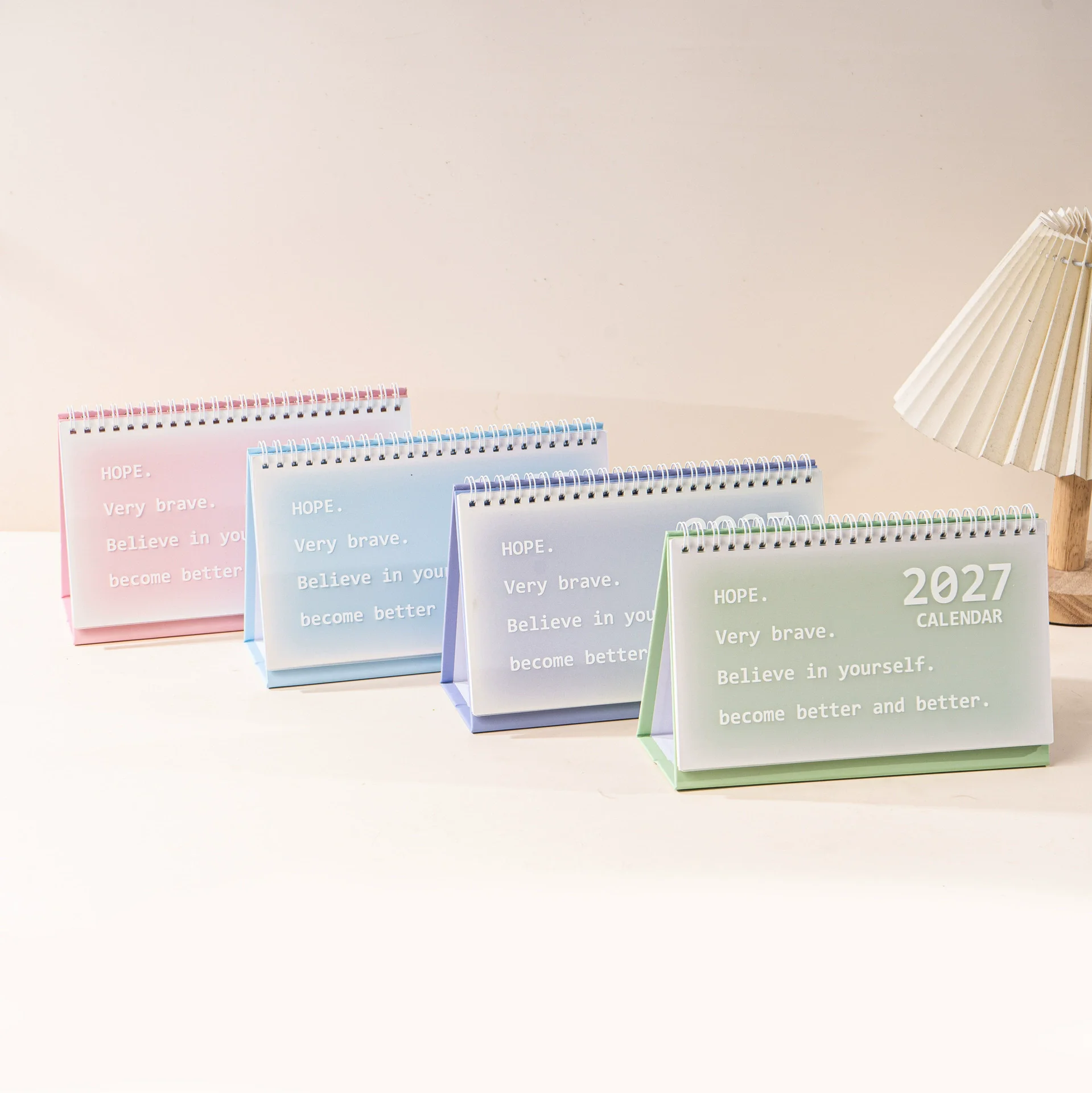 2027 Macaron Color Desktop Calendar Standing Flip Monthly Planner Office Home Student Stationery Gift 2026.07-2027.12