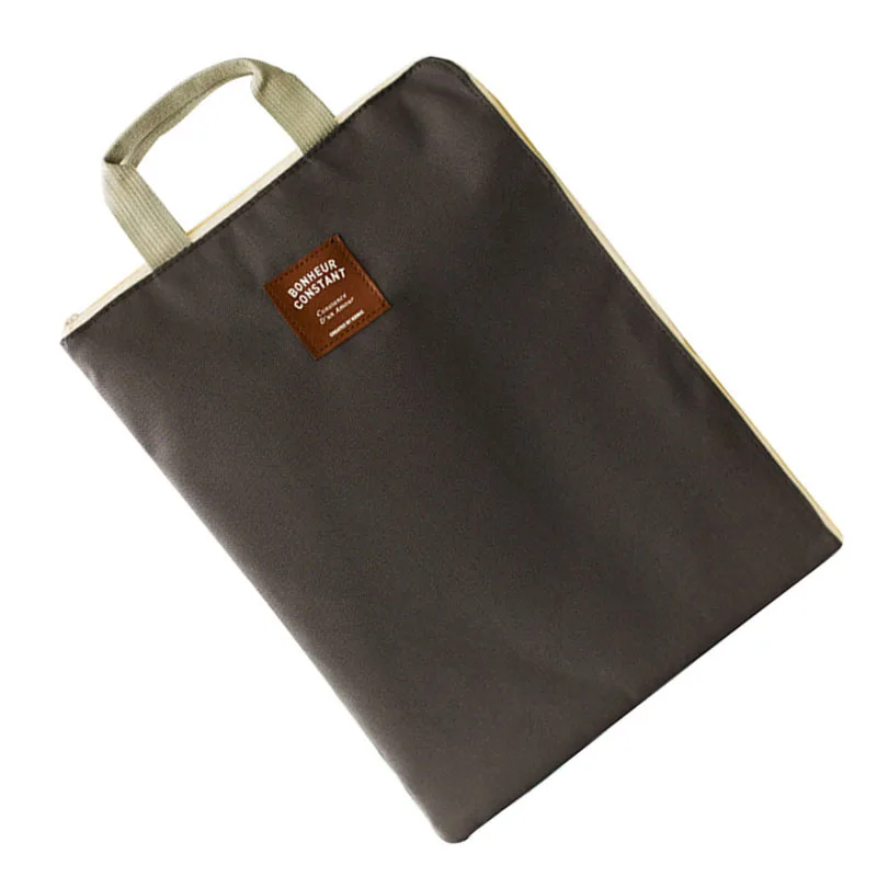 Simple Solid A4 Big Capacity Document Bag Business Briefcase Storage File Folder for Papers Stationery Student Gift durable bag