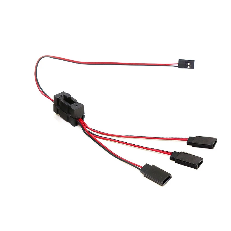 Extensión de Servo a Control remoto, Cable de alambre de 1 a 3 Y, Control de luz LED, interruptor de alimentación para modelo JR Futaba RC, 1 piezas