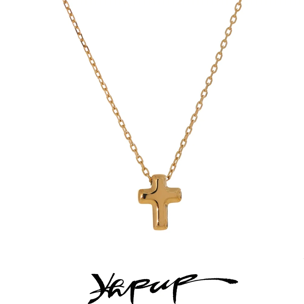 

Small Waterproof Stainless Steel Chic Cross Casting Charm Pendant Necklace Unique Classic Fashion Jewelry Bijoux Femme