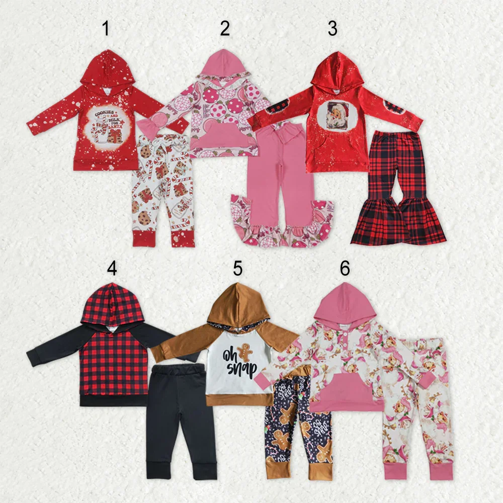 

z919-14 GT0052+P0150 Wholesale baby girl clothes Sibling Matching Christmas long pant set Winter Boutique kids clothes boy