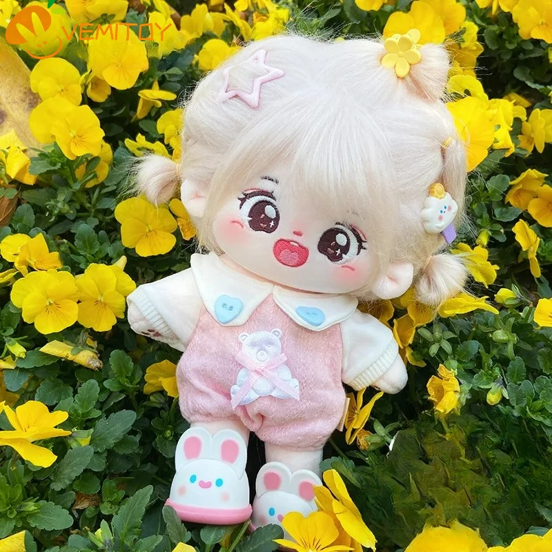 

7.87inch Cotton doll,Cotton baby female 20cm female doll clothes cute blonde girl doll genuine