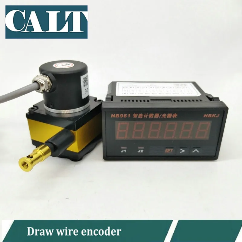 CALT CESI-S1000P Draw Wire Displacement Sensor Length Measuring Device With Display HB961