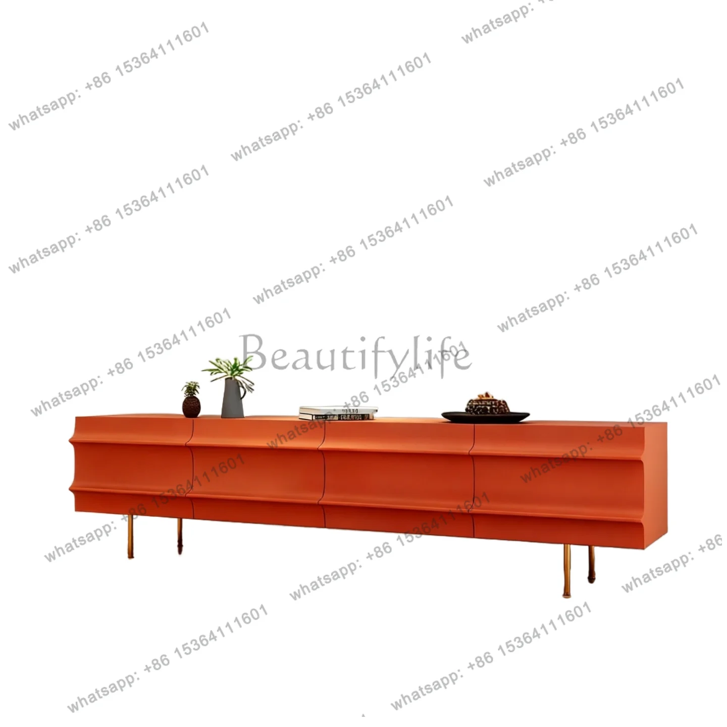 Italian minimalist paint TV audio-visual cabinet simple modern small apartment living room floor cabinet