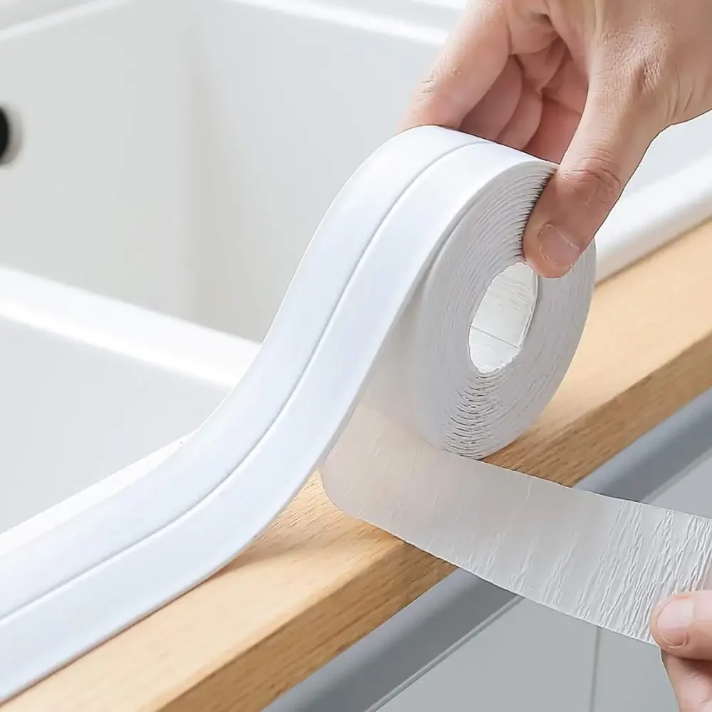 3.2 Meters Bathroom Sink Bath Sealing Strip Mould Proof Tape PVC Self adhesive Waterproof tape Wall Sticker Plaster for Kitchen