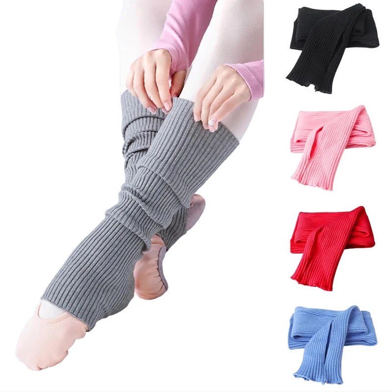 Jambières de Ballet pour enfants, chaussettes de danse tricotées au-dessus du genou pour filles pour la pratique d'hiver, couvre-bottes thermiques pour Leggings pour tout-petits