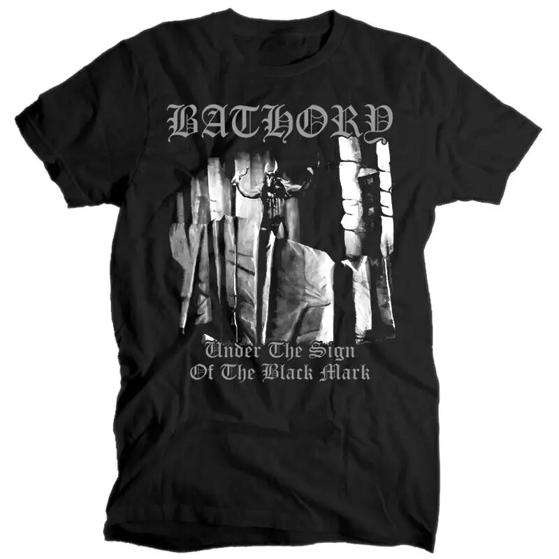 

Bathory Under The Sign Of The Black Mark Album T Shirt BLACK Men's Clothing Short Sleeve Tops