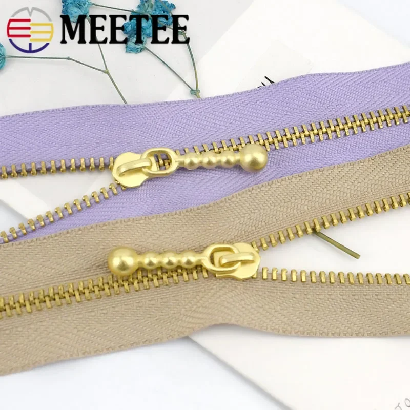 5/10Pcs Meetee 3# 12/15/20cm Close-end Metal Zippers Closure for Sewing Repair Kit Tools Garment Purse Bags Accessories