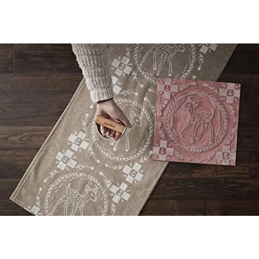 4196 Speedy-Carve Block Printing Carving Block Soft, Easy Carve Surface 9 x 11-3/4 Inch, Pink