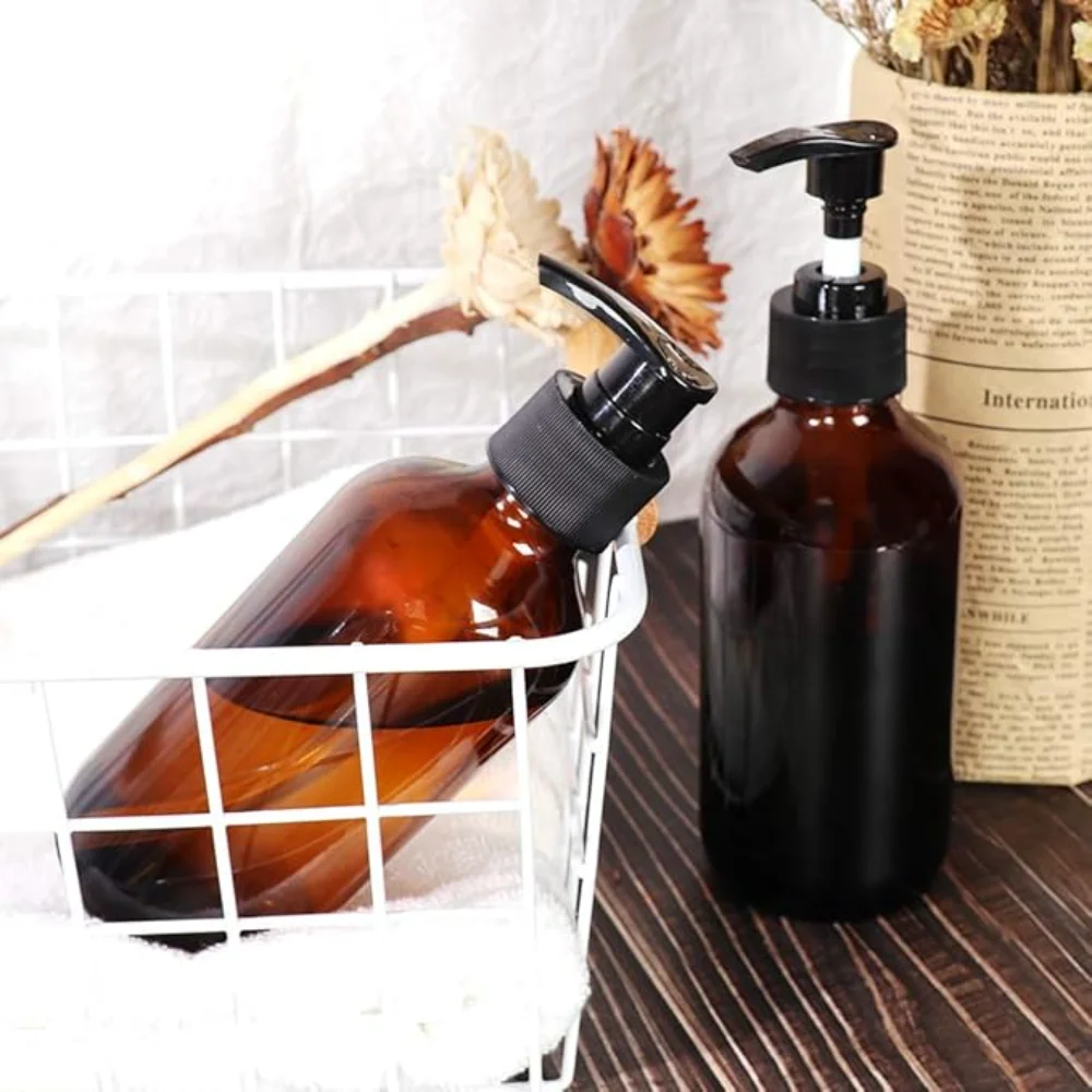 8 Stück 300/500ML Kunststoff-Pumpflaschen für Shampoo, Lotion, Flüssigseife, Langlebige Nachfüllbare Behälter – Detail 5