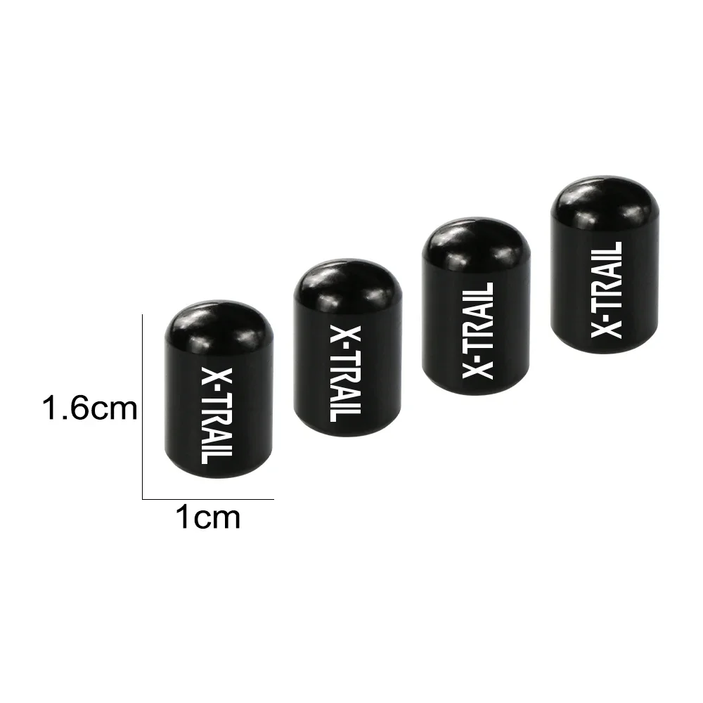 4Pcs Car Tire Valve Caps Cover Auto Accessories For Nissan X-Trail  Xtrain X Train T30 T31 2007-2015 T32 2014-2022 T33 2021 N32