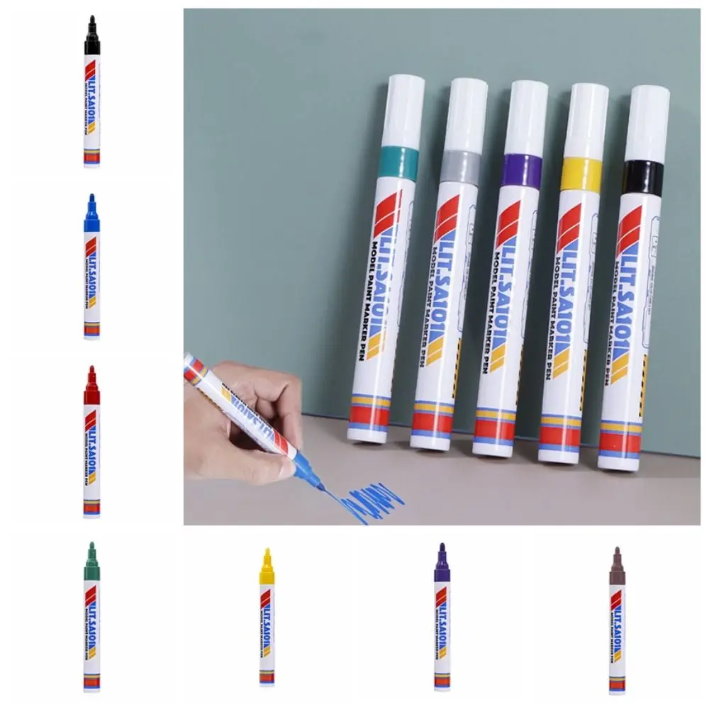 

Colorful Marker Pen Waterproof Stone Markers Art Marker Pen Set Tire Tread Complementary Colour Permanent Paint Marker Metal