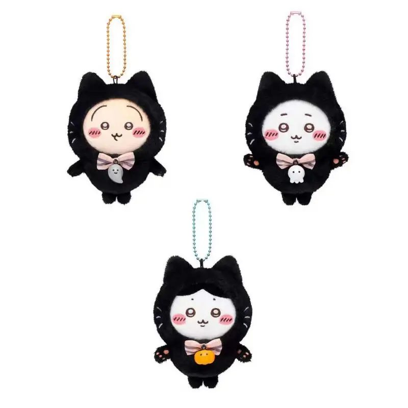

10 см милый мультфильм Kawaii Chiikawa Hachiware Usagi Хэллоуин черный кот плюшевая кукла брелок сумка кулон игрушка в подарок