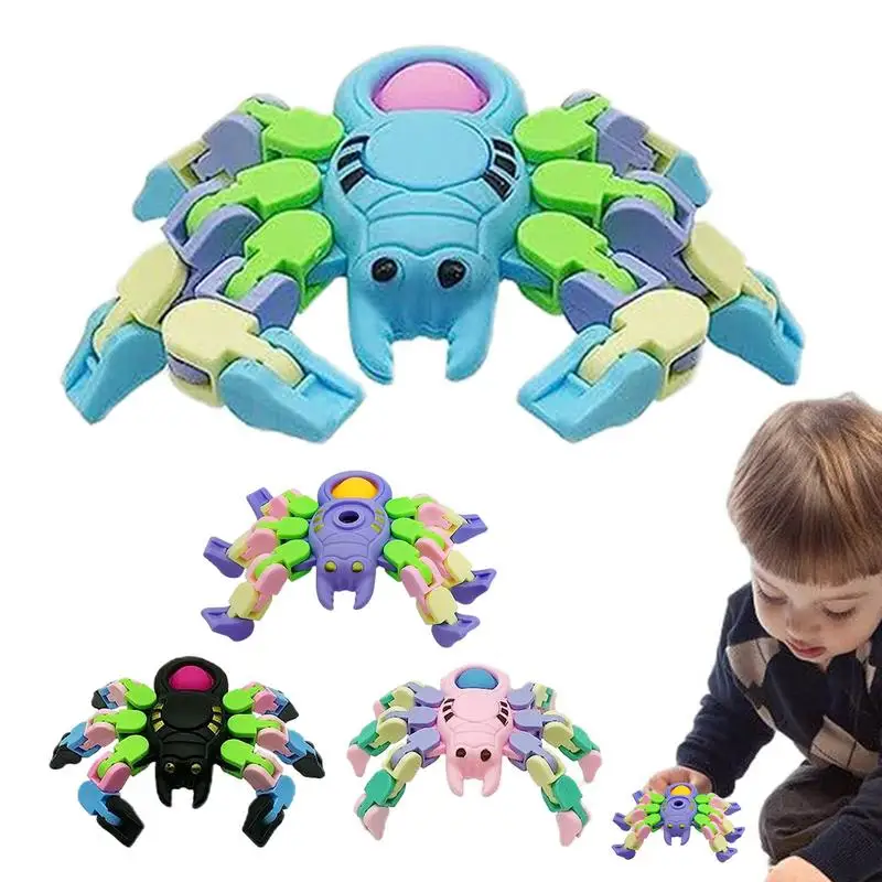 

Squeeze Sensory Toy 4pcs Chain Spider Doll Squeezable Sensory Toys Sensory Chain Fidget Toy For Christmas Birthday Easter New