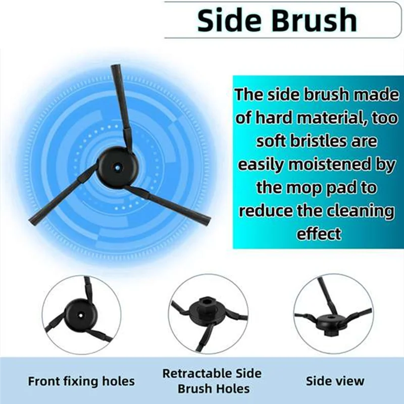 Main Side Brush Filter For Dreame S40 Enhanced Edition/X50 Ultra/X50 Master/L50 Pro Ultra/MOVA V50 Ultra Vacuum Attachments-T33C