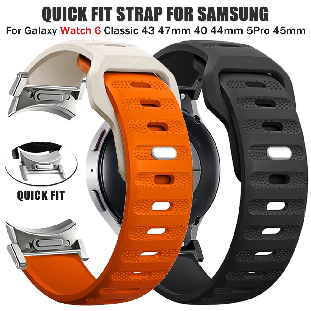 Cinturino in Silicone per Samsung Galaxy Watch 6/5/4 44mm 40mm cinturino 20mm bracciale sportivo Correa per Galaxy 6 classic 47mm 43mm 5pro