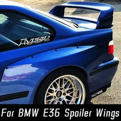 For 1990-2000 BMW E36 Car Rear Trunk Lid Lip Body Kit Spoiler Wings M3 GT Sedan Black Carbon Tuning Exterior Accessories