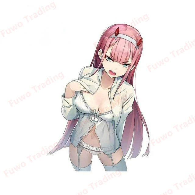 Fuwo Trading Car Sticker Super Sexy Beauty Darling In The Franxx Zero Two Anime JDM Waterproof Vinyl Decal 3D Accessories PVC