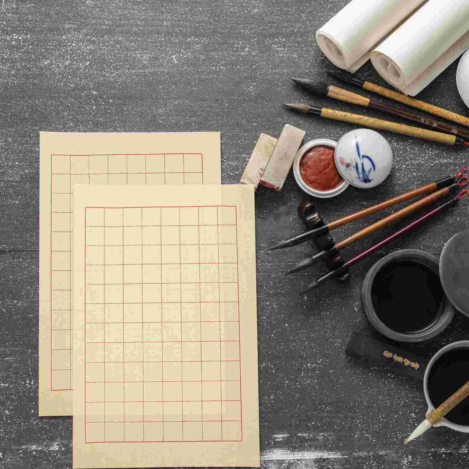 Beginners Calligraphy Paper Thickened Rice Letter for Practice Student Journal