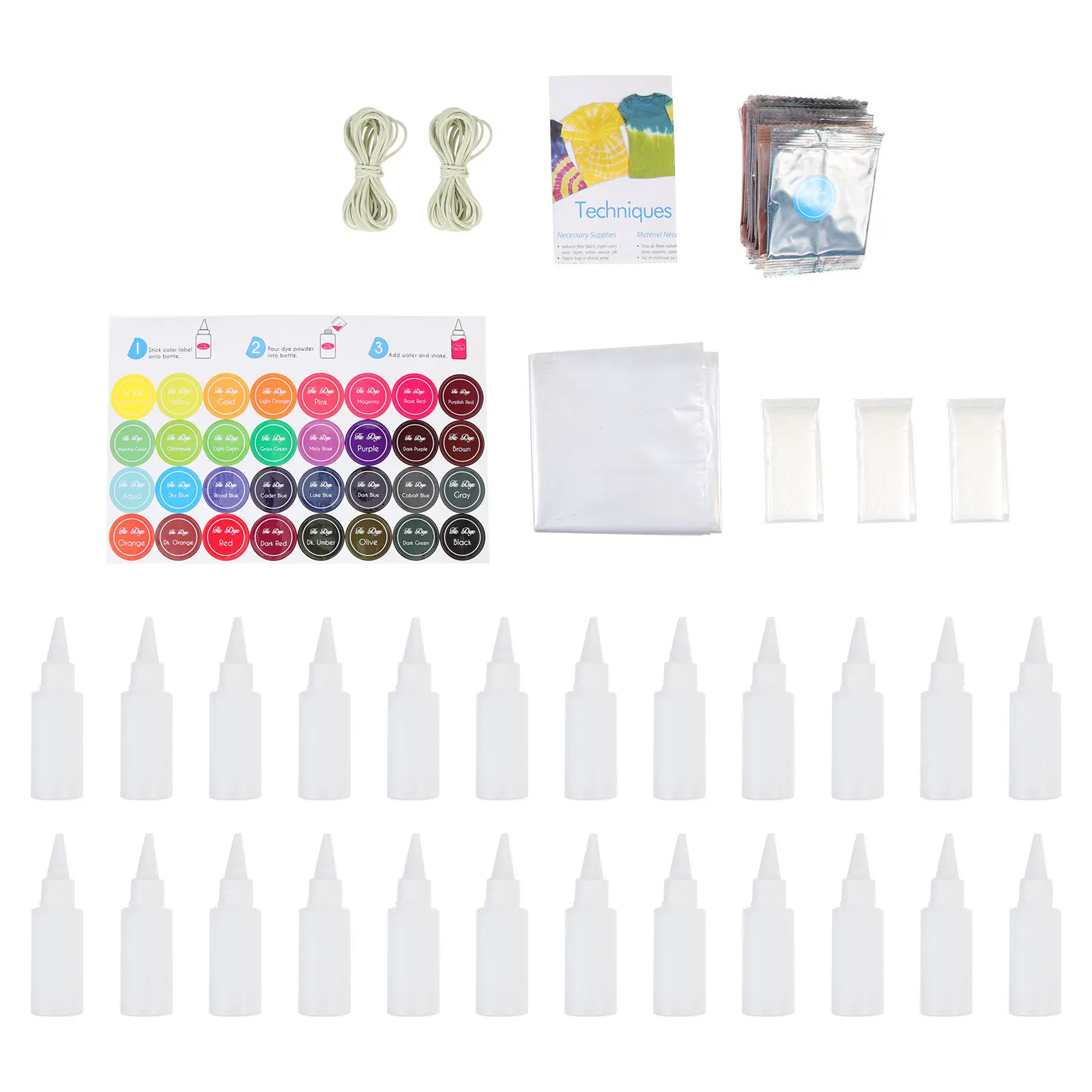 

1 set 1 Set Tie Dye Kit Powder Bulk Fabric Dye For Clothing Socks Hats Diy Decoration Tie Dyeing Supplies Summer Camp Activities