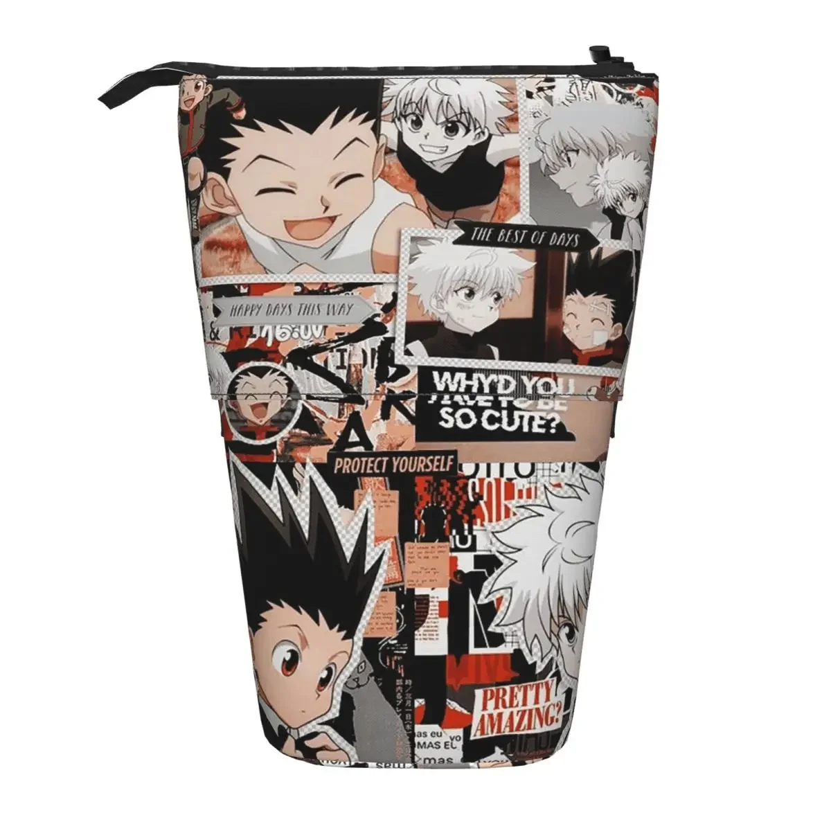 Anime HXH Hunter X Hunter Wendbares Federmäppchen Stifthalter Aufbewahrung Große Kapazität Stiftbox Federtasche für Jungen Mädchen Schule