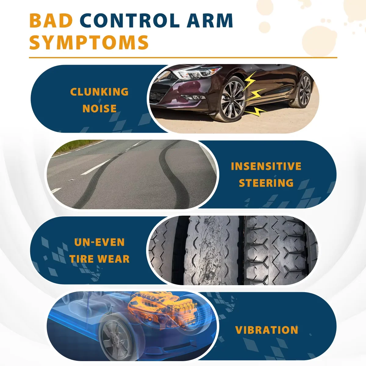 Svenubee ด้านหน้าแขนควบคุม Ball Joints สําหรับ Chevrolet MALIBU Buick LaCrosse Regal Tourx 2016 2017 2018 2019 2020 - 2022