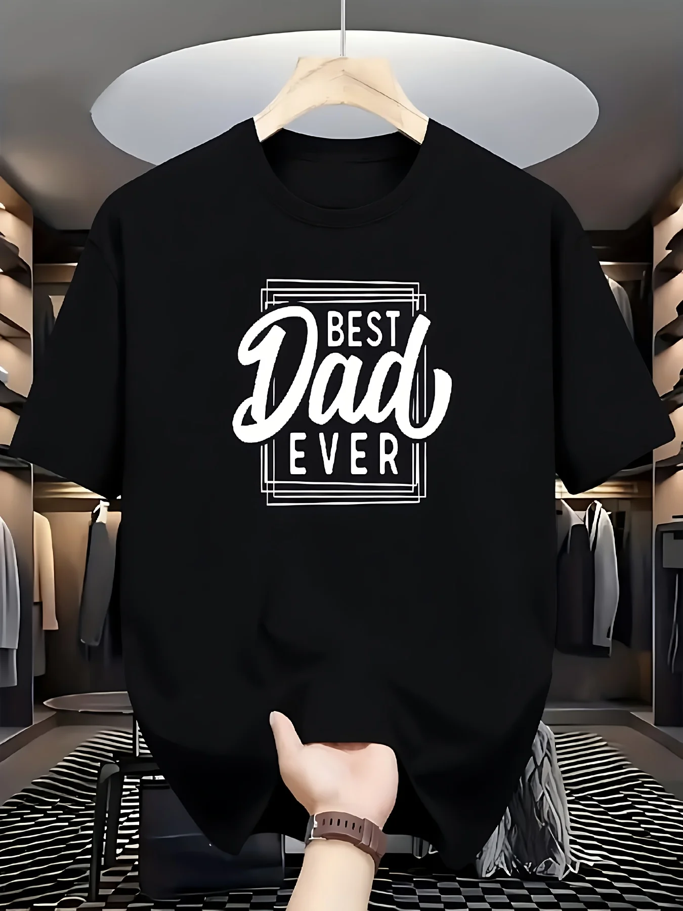 Camiseta para hombre Navy Dad Ever, de secado rápido, transpirable, regalo para el Día del Padre, camisa informal ligera para uso diario especial