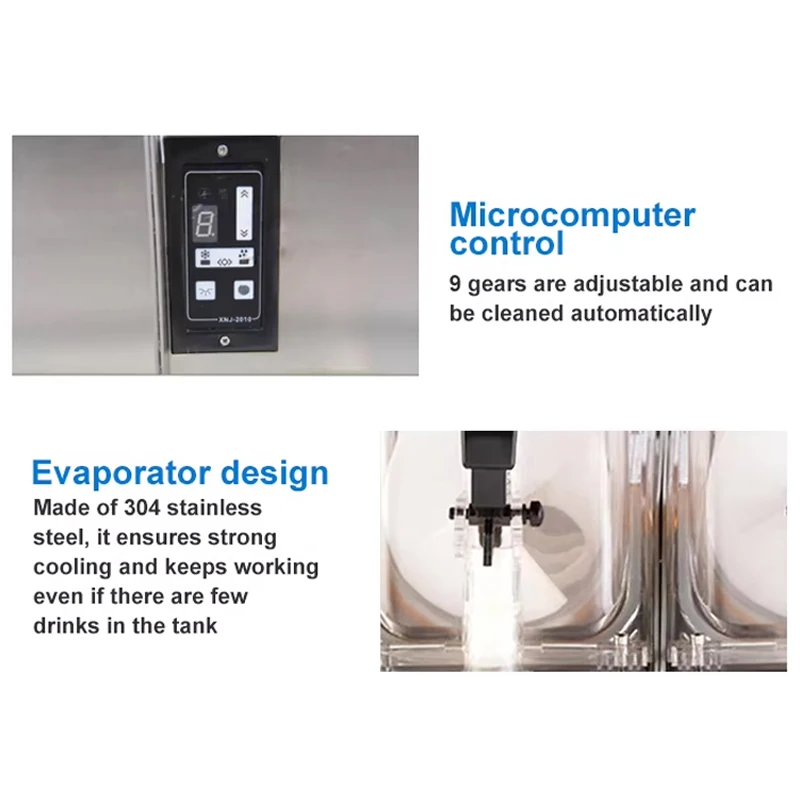 Snow Melter Commercial Double Cylinder Slush Machine Cold Drinking Machine Snow Smoothie Machine