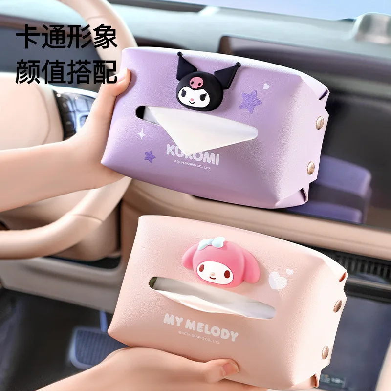 

Hello Kitty Car Tissue Hanger Doll Cute Creative Hanging Tissue Holder Plush Vehicle Tissue Case Paper Box